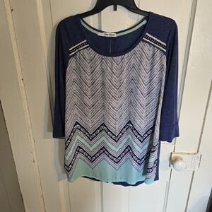 Maurices Patterned Women's Plus Top, Size 1